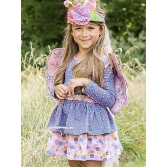 Girls Matilda Jane Size 8 Purple Pink Dress Choose Your Own Path Play All Day - Picture 1 of 7